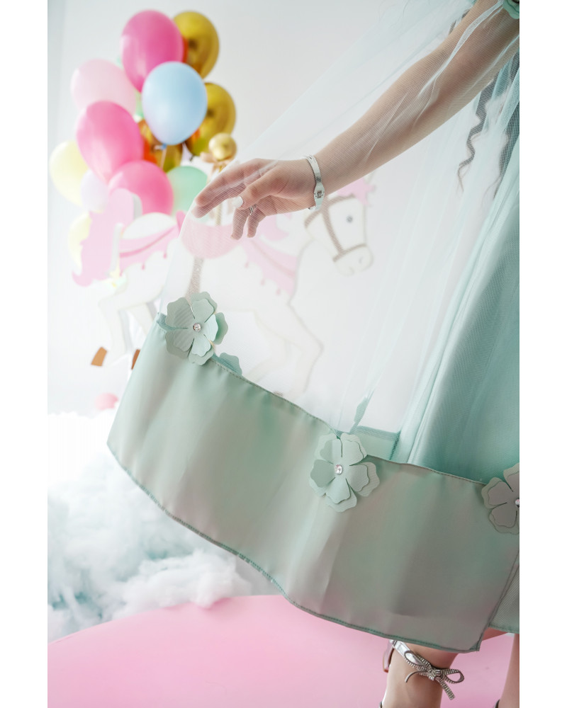 فستان بناتي فراشة تفاحي - m3626 فستان بناتي فراشة تفاحي - m3626