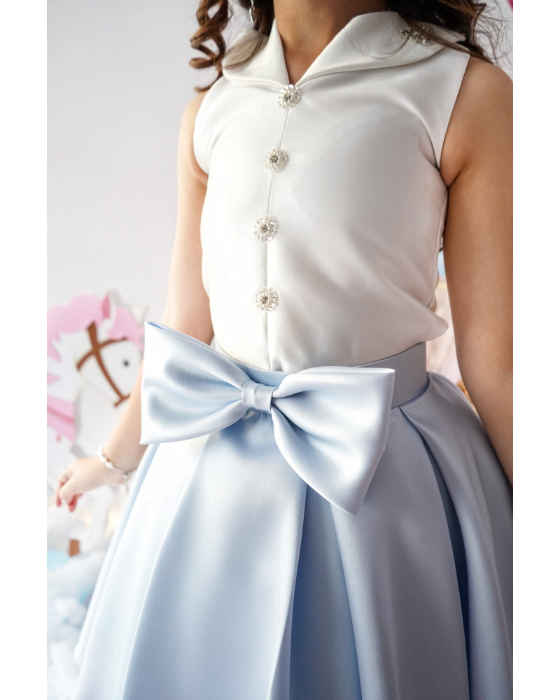 تيور بناتي سماوي بفيونكه على التنورة - m3645