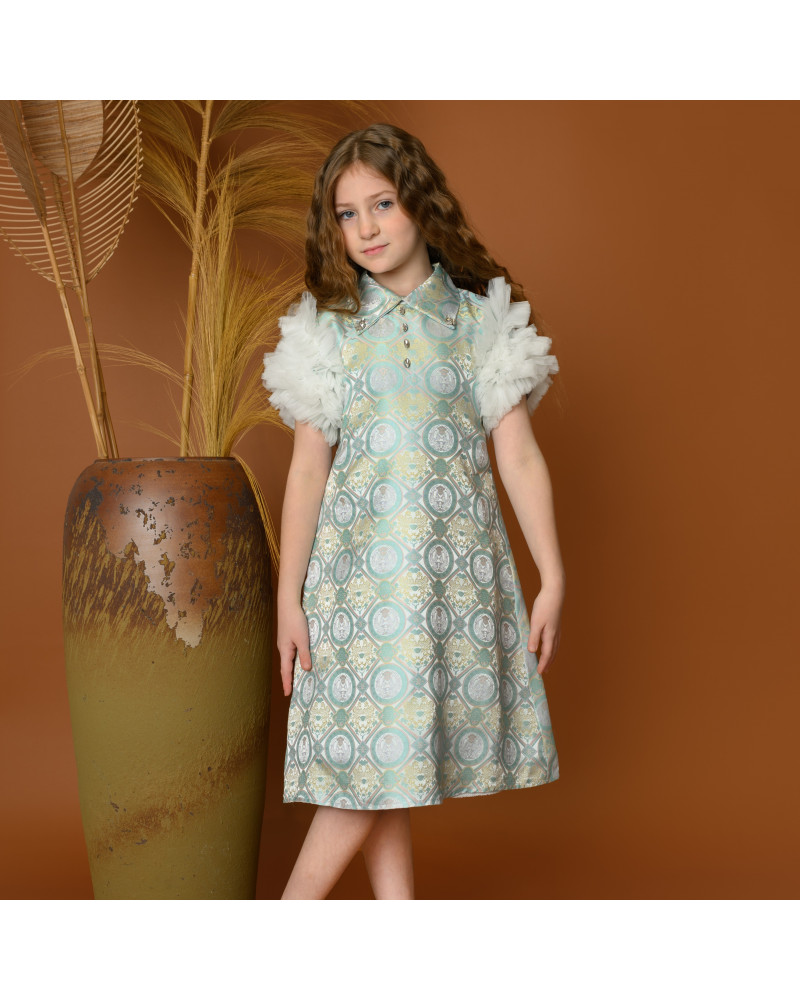 فستان بناتي أنيق ومزخرف - 764 فستان بناتي أنيق ومزخرف - 764