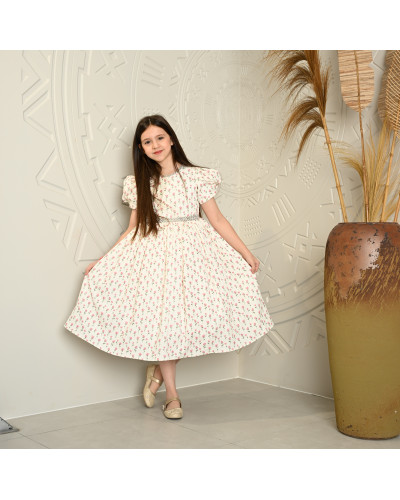 فستان بناتي بطبعة الورود - 682