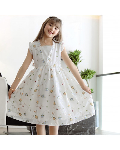 فستان بناتي مشجر بلمسات من اللون البرتقالي والسماوي - Mk2501006 فستان بناتي مشجر بلمسات من اللون البرتقالي والسماوي - Mk2501006