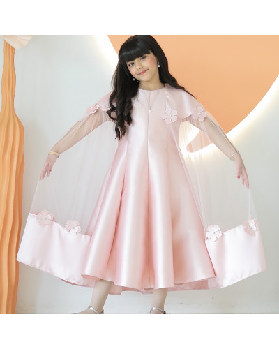 فستان بناتي فراشة لحمي - m3626 فستان بناتي فراشة لحمي - m3626