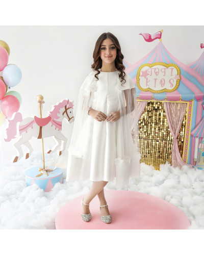 فستان بناتي فراشة سكري - m3626