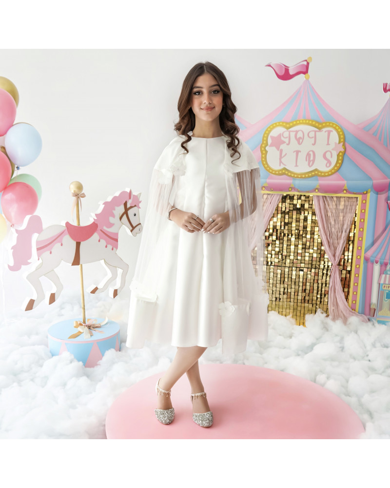 فستان بناتي فراشة سكري - m3626