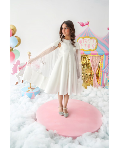 فستان بناتي فراشة سكري - m3626