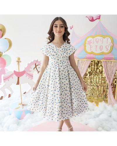 فستان بناتي مورد نسمة من حقل زهور - 1014 فستان بناتي مورد نسمة من حقل زهور - 1014