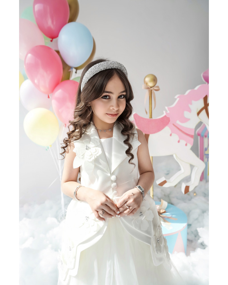 فستان بناتي إطلالة ملائكية للمناسبات بلونين - M3720 فستان بناتي إطلالة ملائكية للمناسبات بلونين - M3720