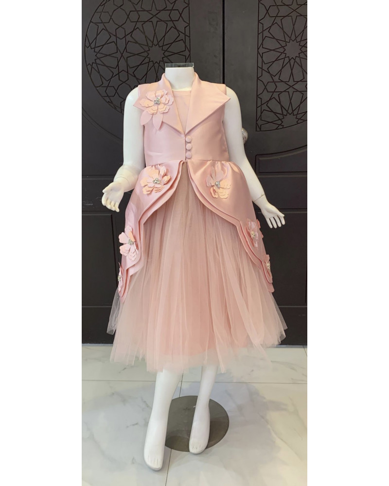 فستان بناتي إطلالة ملائكية للمناسبات بلونين - M3720 فستان بناتي إطلالة ملائكية للمناسبات بلونين - M3720