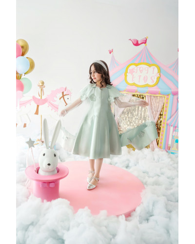 فستان بناتي فراشة تفاحي - m3626 فستان بناتي فراشة تفاحي - m3626