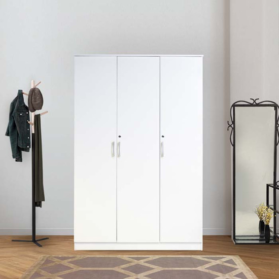 دولاب ماليزي  3 باب خشب ابيض 