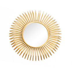 مرآة حائط اطار ذهبي