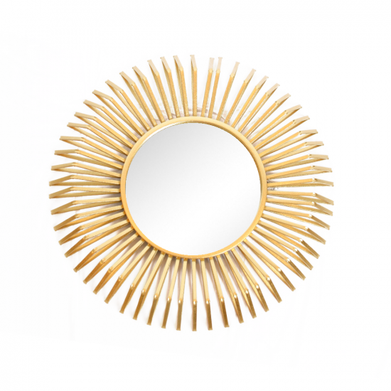 مرآة حائط اطار ذهبي