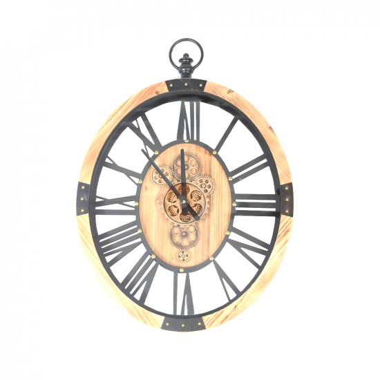 ساعة حائط خشب 73 سم