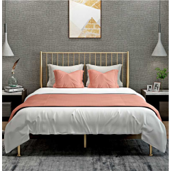 سرير معدن أصفر 200x180 سم