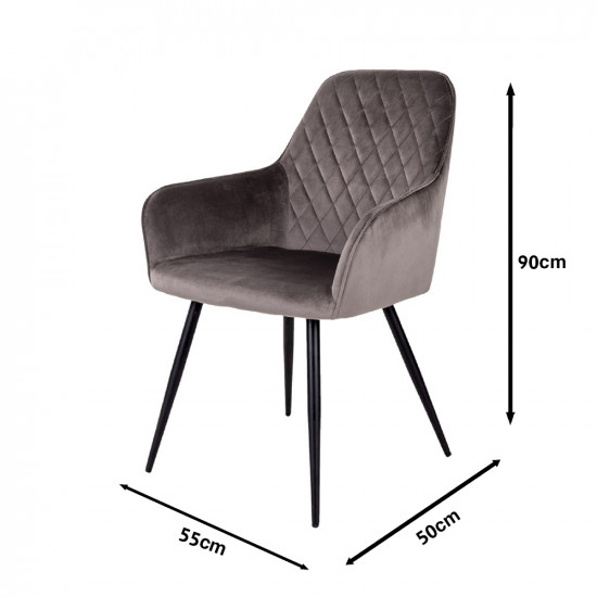 كرسي طاولة طعام مخمل 