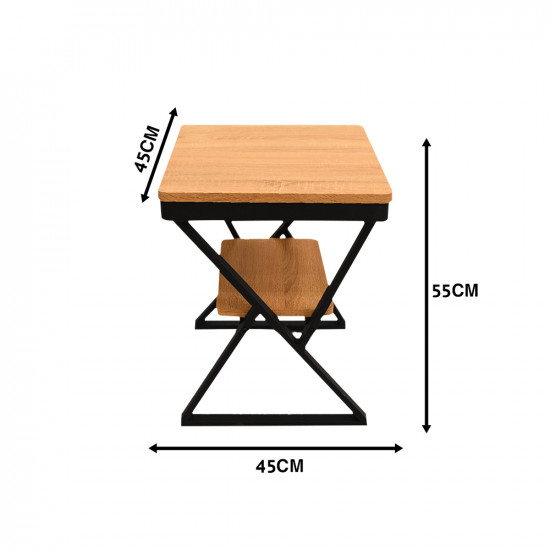 طقم طاولات شاي 1+4 خشبي فاتح طقم طاولات شاي 1+4 خشبي فاتح