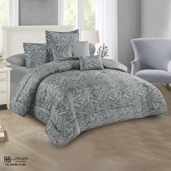 مفرش سرير ورد 8 قطع نفرين