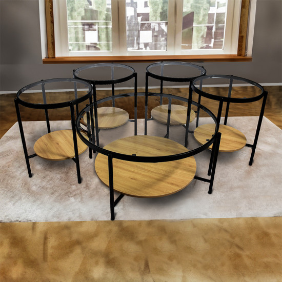 طقم طاولات خدمة 5 قطع