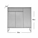 دولاب متعدد الاستخدام رمادي 120 سم