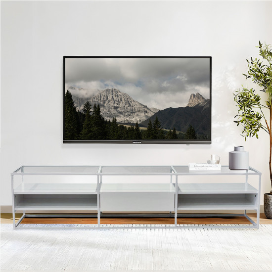 وحدة تلفزيون من الخشب و الزجاج 180سم