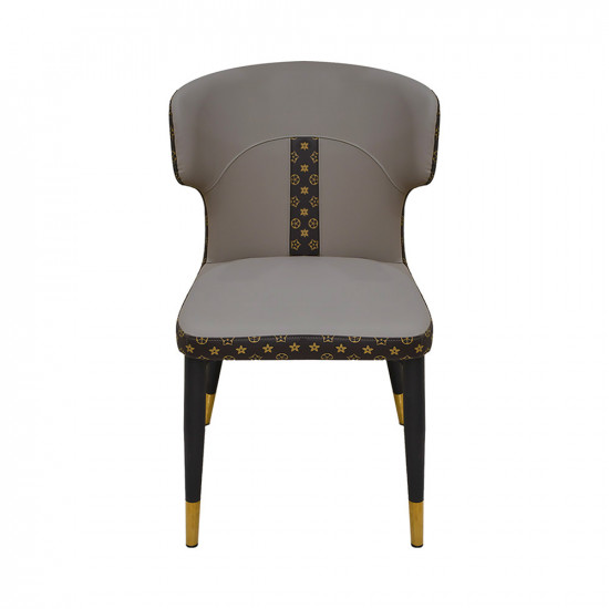 كرسي مفرد جانبي رمادي غامق كرسي مفرد جانبي رمادي غامق