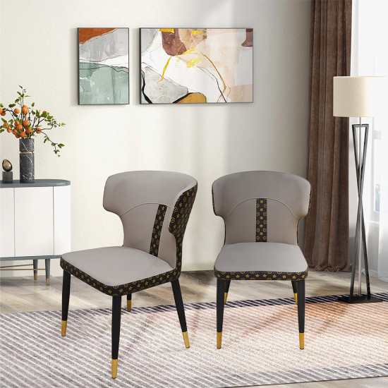 كرسي مفرد جانبي رمادي غامق كرسي مفرد جانبي رمادي غامق