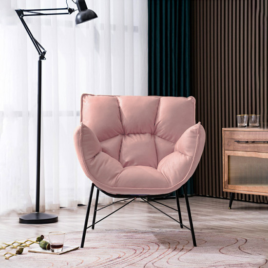 كرسي فخم من القماش وردي كرسي فخم من القماش وردي