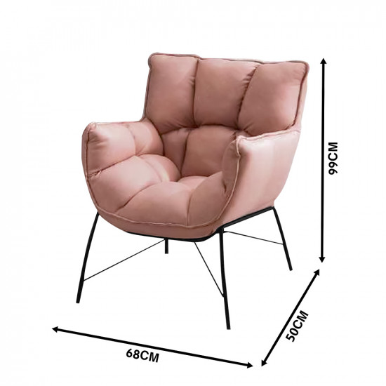 كرسي فخم من القماش وردي كرسي فخم من القماش وردي