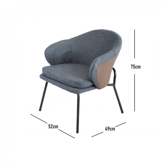 كرسي قماش مودرن ازرق غامق كرسي قماش مودرن ازرق غامق