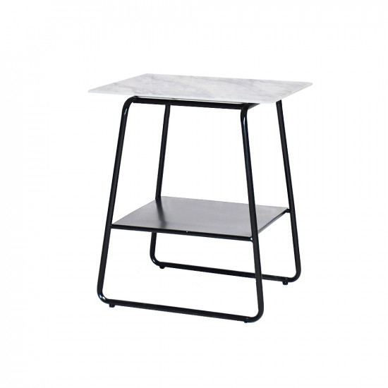 طاولة خدمة مفردة من الرخام والمعدن طاولة خدمة مفردة من الرخام والمعدن