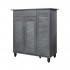 دولاب متعدد الاستخدام رمادي 3 أبواب 40*60*100 سم