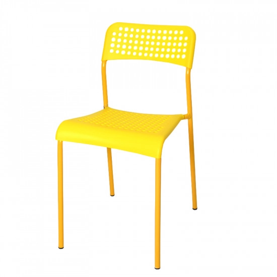 كرسي مفرد بلاستيك مع أرجل معدن كرسي مفرد بلاستيك مع أرجل معدن