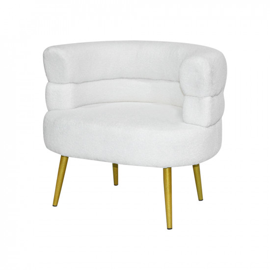 كرسي جانبيي أبيض فرو كرسي جانبيي أبيض فرو