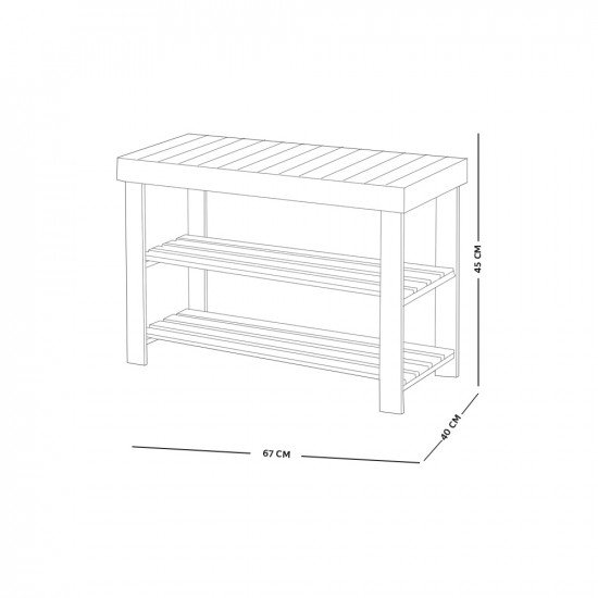 وحدة رفوف 3 أدوار خشب