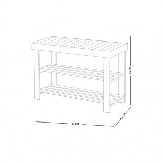وحدة رفوف 3 أدوار خشب