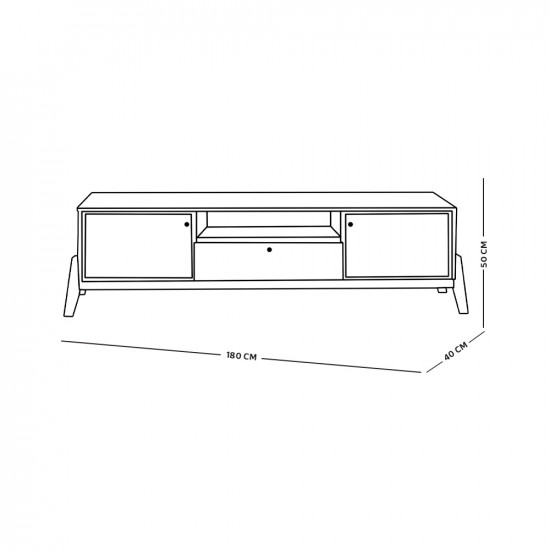 وحدة تلفزيون رمادي × ذهبي 180 سم وحدة تلفزيون رمادي × ذهبي 180 سم