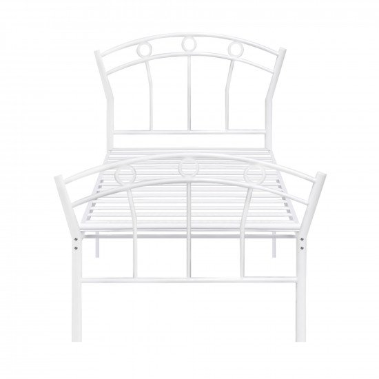 سرير معدن أبيض 90x190 سم سرير معدن أبيض 90x190 سم