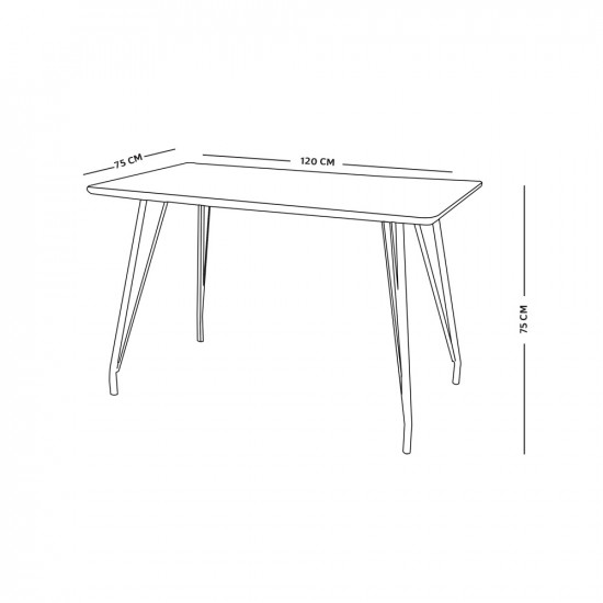 طاولة طعام مفردة خشب / معدن طاولة طعام مفردة خشب / معدن