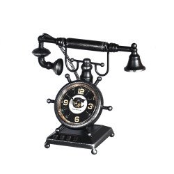 ساعة ديكور على شكل هاتف أسود ساعة ديكور على شكل هاتف أسود