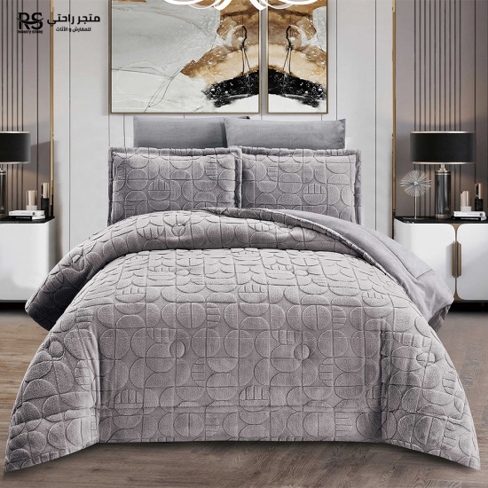 مفرش شتوي مخمل 4 قطع نفر مفرش شتوي مخمل 4 قطع نفر