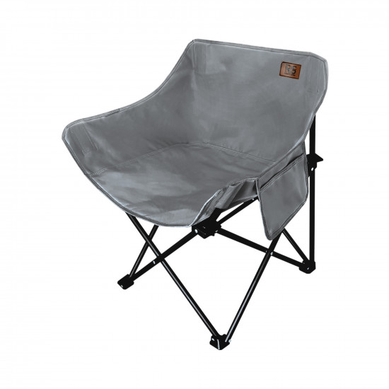 كرسي رحلات من القماش والمعدن لون رمادي