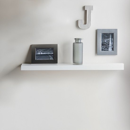 رف حائط خشب ابيض