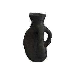 فازة ورد ديكور سيراميك اسود