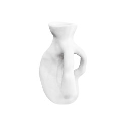 فازة ورد ديكور سيراميك أبيض