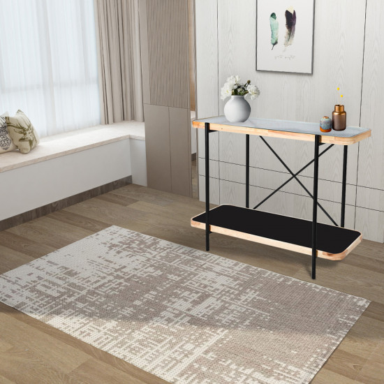 مدخل استقبال من الزجاج والخشب والمعدن 80*120 سم