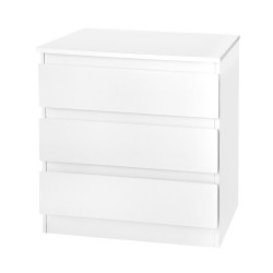 خزانة 3 أدراج أبيض ‎62x60 سم‏