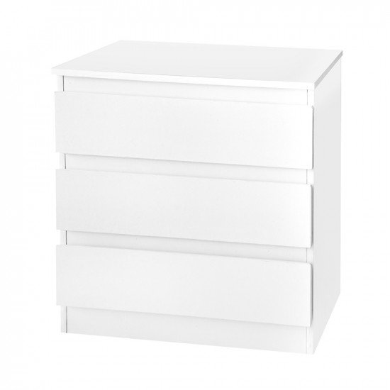 خزانة 3 أدراج أبيض ‎62x60 سم‏