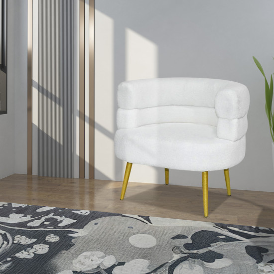 كرسي جانبيي أبيض فرو كرسي جانبيي أبيض فرو