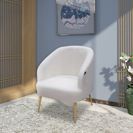 كرسي جانبي فرو أبيض كرسي جانبي فرو أبيض