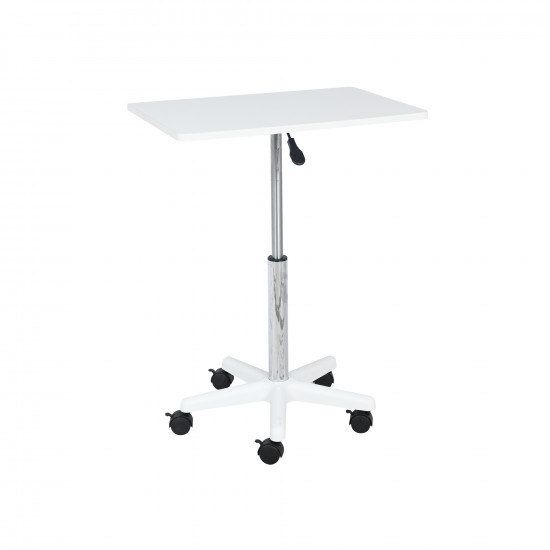 طاولة خدمة مفردة متحركة قابلة للتعديل ابيض طاولة خدمة مفردة متحركة قابلة للتعديل ابيض